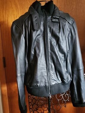 Armani Exchange  Sheep Leather Jacket - Black
